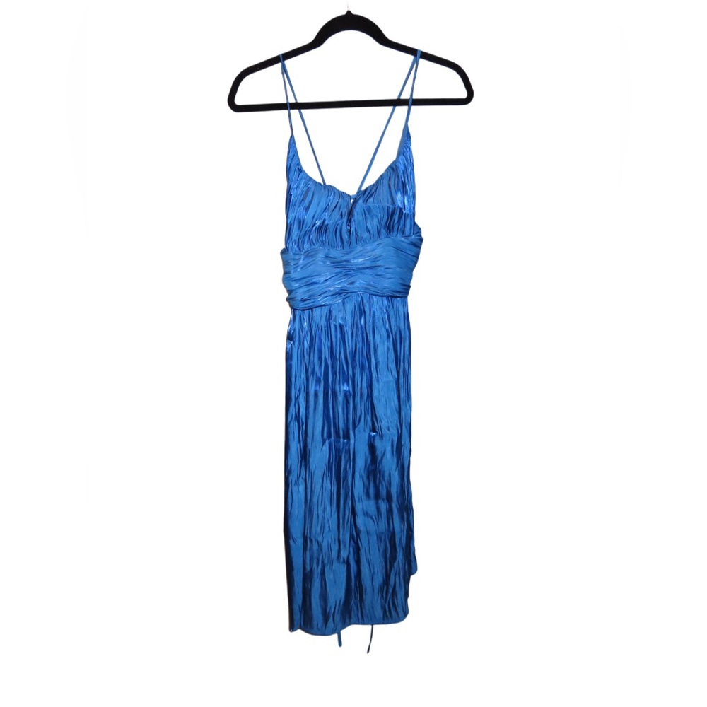 Lulus Irresistible Glow Cobalt Blue Satin Dress - Size XL